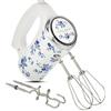 VQ Laura Ashley Fruste Elettriche Sbattitore 300W di VQ China Rose Print | Lavabili in Lavastoviglie, Fruste in Acciaio Inossidabile, 5 Velocità Variabili per la Cottura al Forno