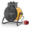 SIAL Stufa Elettrica Industriale - Termoventilatore 9000 W - Per Cantiere, Officina o Garage (Giallo)