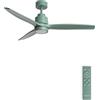 CREATE / WINDSTYLANCE M/Ventilatore da soffitto ABS con luce verde sage con telecomando/ 40W, Silenzioso, Ø132 cm, 6 velocità, temporizzatore, estate-inverno, doppia altezza, motore DC
