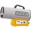SIAL Termoventilatore a gas da 33 kW, con termostato elettronico/spegnimento automatico, colore argento Q33E