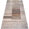 rugsx Tappeto in lana NAIN soggiorno camera grigio/marrone 80x150 cm