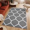 TAPISO Luxury Tappeto Pelo Corto Motivo Astratto Stanza Grigio 180 x 250 cm | 100% Polipropilene, altezza pelo 8 mm, tessuto