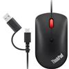 Lenovo 4Y51D20850 mouse Ufficio Ambidestro USB tipo-C Ottico 2400 DPI - 4Y51D20850