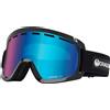 Dragon - Maschera da sci - D1 OTG Icon Blue Lumalens Blue Ion + Lumalens Flash Blue - Nero