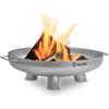 BBQ-Toro Braciere in acciaio inox, Ø 60 cm, argento, braciere da esterno con tre gambe e due manici, braciere per il giardino, braciere, Garden Fire Pit, Fire Bowl, braciere