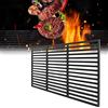 TRMLBE Griglia in Ghisa Smaltata 60 x 40 cm - Griglia per Barbecue Rettangolare in Ghisa - Griglia a Gas di Alta qualità, Colore Nero