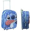 mybagstory - Borsa con ruote Stitch 3D - Bambino 31 x 25 x 10 cm - 1 scomparto con cerniera - Trolley 2 ruote - Effetto Relief - Ideale scuola materna, vacanze o uscite