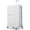 Samsonite Unisex-Adult Freeform Hardside espandibile con doppie ruote girevoli, bianco/grigio, Checked-Large 28-Inch, Freeform Hardside espandibile con doppie ruote girevoli