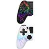 Satevol 2 Pack Controller Wireless, Controller di gioco compatibile con P4/Pro/Slim/PC,Gamepad Joystick per P4 con Pulsante Turbo/Posteriore/Doppia Vibrazione/6 Assi Giroscopio RGB