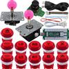 SJ@JX Arcade Game Controller 3D Gamepad Analog Stick Sensor Fly Joystick Microswitch MX LED Button USB Encoder Light Cable for PC PS3 Nintendo Switch Xbox 360 Android Raspberry Pi