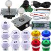SJ@JX Arcade Game Controller 3D Gamepad Analog Stick Sensor Fly Joystick Microswitch MX LED Button USB Encoder Light Cable for PC PS3 Nintendo Switch Xbox 360 Android Raspberry Pi