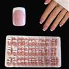 SanFangyue Unghie finte bianche french tip press-on nails, unghie francesi rosa baby | Unghie corte quadrate e affilate, top coat, copertura completa, estensione per unghie fai da te, 160 pezzi