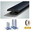 Accessori per Infissi 593-1S - Guarnizione da banco paracolpi stondata in PVC per cavalletti portavetri