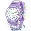 DTKID Orologio Bambini Analogico, Luci 7 Colori, Impermeabile 3 ATM | Illuminazione colorata, movimento al quarzo, materiale in pelle, adatto per regali di 5-18 anni
