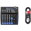 Gemini Sound GEM-08USB - Audio Mixer Analogico Compatto a 8 Canali con 2 Canali MIC, 3 Bande EQ & Stagg Sac3Pxm Dl Cavo Audio Xlrm To Jack, 3 m, Nero