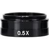 UrbanHui Obiettivo di Barlow con filettatura 42 mm 0,5 x per fotocamera C-Mount | Per lega di alluminio resistente, finitura nera, dimensioni 50 x 19 mm, vetro rivestito ottico, grado industriale