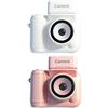 Elchuiaby Fotocamera tascabile 9 x 11 cm portatile per viaggi Vlog (rosa) | 1080P HD per video, registrazione audio chiara, design compatto con portachiavi, facile funzionamento con un click