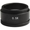 UrbanHui Obiettivo di Barlow con filettatura 42 mm 0,5 x per fotocamera C-Mount | Per lega di alluminio resistente, finitura nera, dimensioni 50 x 19 mm, vetro rivestito ottico, grado industriale
