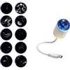 Zhdbchyuu Proiettore Versatile HD ABS | LED ad alta definizione proietta modelli luminosi; contenitore in ABS; 10 diapositive incluse.