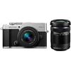 OM SYSTEM Penna Argento w/M.Zuiko 14-42mm F3.5-5.6 III & M.Zuiko Digital ED 40-150mm F4.0-5.6 R Nero Mirrorless Camera Compact Creative Profile 4K Video AI Autofocus Stabilizzazione dell'immagine per