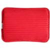 LEIVESTE-Borsa Acqua Calda Elettrica in Velluto, Scaldino Elettrico Ricaricabile Morbido per Mani e Corpo -,Boule Acqua Calda per Dolori Mestruali, Inverno e Relax (Rosso)