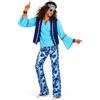 maylynn - Costume da Hippy Anni 60 e 70 per Travestimenti di Coppia Uomo/Donna - Blu - Zac (Uomo) - L/XL