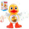 Jadyon Papera giocattolo danzante con musica e luci, giocattolo interattivo papera | Musicali Giochi, papera musicale per bambini, giocattolo musicale che cammina e gattona, gioco per il tummy time 3 anni in su