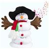 Gfilay Pupazzo di Neve Musicale con 6 Canzoni di Natale | Peluche Animato che Canta e Balla con Corpo Oscillante, Testa e Braccia in Movimento per Gioco e Regalo