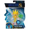 Sonic The Hedgehog Sonic the Hedgehog 2 The Movie 4'' Articolato Action Figure Collection (Super Sonic), Giallo, Blu,giallo