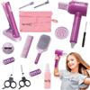 HUIKUANGEU Set Parrucchiera Bambina,14 Pezzi set di Bellezza,set da Gioco Parrucchieri,per Parrucchiere e Cosmetico Include Trucco Finto e Accessori per Capelli,per Bambini 3 4 5 6 7 Anni.