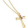 Jewels and Art Emporium Delicata collana con ciondolo religioso in argento Sterling 925 con pietra portafortuna