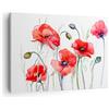 ARTTOR Moderno Quadro su Tela 70x50 cm Stampe da Parete Botanica Fiori - 3584 | Fiore Papavero Prato Quadro Decorativo Piccolo 1 pezzo Soggiorno Camera da Letto Arte da Parete Decorazione da Parete ARTTOR