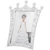 ibasenice Cornice per Foto Corona di Perle, Elegante Bianca per Salotto | Design Creativo da Tavolo, Vetro e Plastico, Finitura Curata, Decorazione Raffinata per Stanza