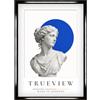 TRUE | VIEW DESIGN TrueView Cornice per Foto 33x70 cm Nero Lucido | Dimensioni a Scelta | Vetro Acrilico | Cornice in Legno per Foto, Immagini e Certificati | Per Studio, Soggiorno e Camera da Letto