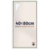Dutch Frame Factory - Cornice a cassetta 40x80 cm White Wash - MDF | Cornice a cassetta per tele, Adatta per tele fino a 2 cm di spessore, Senza pannello posteriore né vetro, Made in Holland