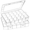 Alfven Scatole Portaoggetti, 2 Pezzi 24 Scomparti, Contenitori Organizer Trasparenti con Coperchio, Scatole Portatili per Gioielli, Orecchini, Collane, Piccoli Oggetti e Accessori