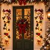 yiokeo Decorazione Natalizia Luminosa da Appendere, Decorazione Porta Natale con Luce Calda, Babbo Natale Pupazzo di Neve Renna, Addobbo per Porta Parete Finestra Camino (2PCS*B)