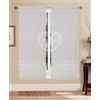 GBiancheria Coppia Tende a Vetro Moderna GINELLA con Stampa Moderna 70x150 70x240 per finestra e portafinestra pronte da appendere (Tortora, 70x150 cm)