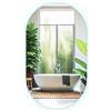Tulup Irregolare ovale LED specchio da parete per il bagno 50 Cm moderno bello specchio da bagno luce fredda