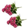 BlesConi Fiori artificiali di crisantemo in seta per tombe - Resistente ai raggi UV, bouquet finto decorazione commemorativa 44 cm (colore loto)