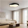 Alpinaluz Plafoniera LED da Soffitto Nero Ø40 cm - 36 W con Luce Selezionabile 3000K/4000K/6000K, Design Ondulato Irregolare in Acciaio Opaco con Diffusore Acrilico Opal per Illuminazione Moderna