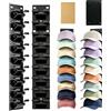 youfengamz Porta cappelli, appendiabiti da muro, porta cappellini con visiera, set da 2 supporti porta cappelli per baseball fino a 18 cappelli, per Cappelli e Berretti per guardaroba, camera, porte