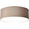 EINLICHT Plafoniera rotonda Ø 30 cm | tessuto | moderna lampada da soffitto in tessuto per 1 luce E27 40 W paralume camera da letto soggiorno paralume in tessuto tortora marrone