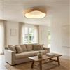 Alpinaluz Plafoniera LED da Soffitto Ø40 cm - 36 W con Luce Selezionabile CCT 3000K/4000K/6000K - Design Ondulato Irregolare in Acciaio Effetto Legno Madera con Diffusore Acrilico Opal per Soggiorno