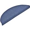 vidaXL Tappetini per Scale 15 pz 56x17x3 cm Blu semicircolari
