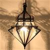Casa Moro Lampada orientale JAWHARA trasparente in vetro trasparente e ferro fatto a mano | Artigianato da Marrakech | Lampada a sospensione marocchina Ramadan come da 1001 notte | L1277