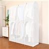 generic Copertura Trasparente per stendibiancheria, Extra Lunga 100-200 cm, Extra Alta 150-200 cm, Antipolvere e Impermeabile, con Cerniera (Bianca, 180x50x200 cm)