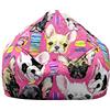 Highdi Pouf Poltrona a Sacco per Bambini Adulti, Bean Bag Cane Carino Fodera per Sacco di Fagioli per Decorazione della Soggiorno Giardino Salotto, Senza Ripieno (Macaron Bulldog,100x120cm)