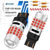 NHHEO 2Pcs 7443 Lampadina LED Rosso con Lente 42SMD 3030 Chip 12-24V Super Luminoso T20 W21W 7444 T3 Luce di Retromarcia Senza Errori CANBUS con Resistori di Carico da 50W 6ohm