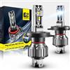 Car Passion Kit Fari Led CANBUS Compatibile con Jeep Renegade Anabbaglianti + Abbaglianti + Luci Di Posizione 6000K Lampadine Luci Bianco Ghiaccio 7800LM H4 + BAY15D